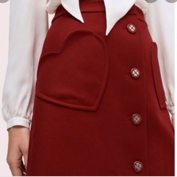 NWT Kate Spade Hearts Skirt - Picture 2 of 9